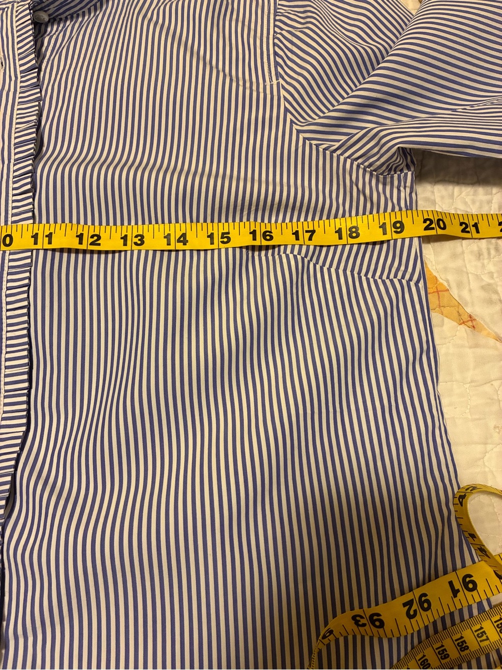 J Crew Ruffles Pinstripe Button Shirt - Picture 13 of 15